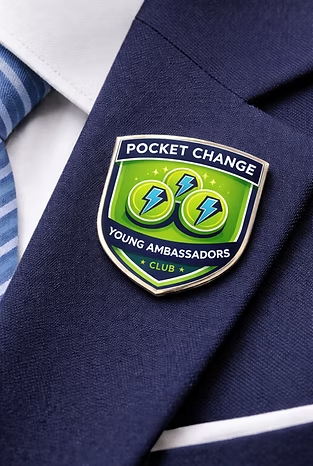 Young Ambassadors pin on a school blazer